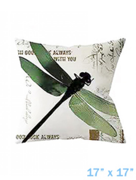 Dragonfly Print Cushion & Filler
